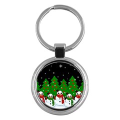 Kawaii Snowman Key Chains (round) 