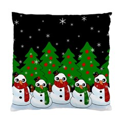 Kawaii Snowman Standard Cushion Case (two Sides) by Valentinaart