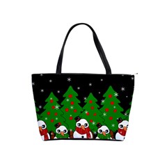 Kawaii Snowman Shoulder Handbags by Valentinaart