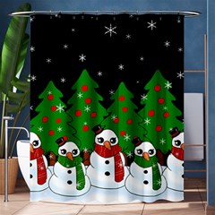 Kawaii Snowman Shower Curtain 60  X 72  (medium) 