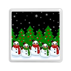 Kawaii Snowman Memory Card Reader (square)  by Valentinaart