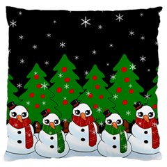 Kawaii Snowman Standard Flano Cushion Case (two Sides) by Valentinaart