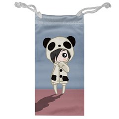 Kawaii Panda Girl Jewelry Bag by Valentinaart