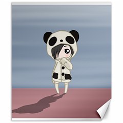 Kawaii Panda Girl Canvas 8  X 10  by Valentinaart