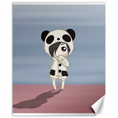 Kawaii Panda Girl Canvas 16  X 20   by Valentinaart