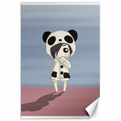 Kawaii Panda Girl Canvas 20  X 30   by Valentinaart