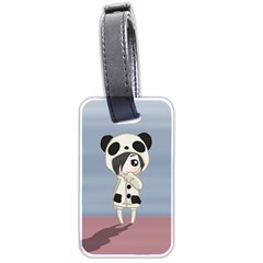 Kawaii Panda Girl Luggage Tags (two Sides) by Valentinaart