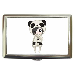 Kawaii Panda Girl Cigarette Money Cases by Valentinaart