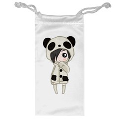 Kawaii Panda Girl Jewelry Bag by Valentinaart