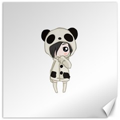 Kawaii Panda Girl Canvas 12  X 12   by Valentinaart