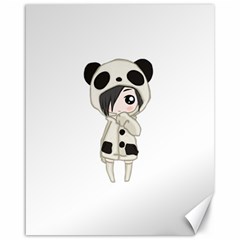 Kawaii Panda Girl Canvas 16  X 20   by Valentinaart