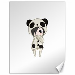 Kawaii Panda Girl Canvas 18  X 24   by Valentinaart