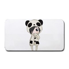 Kawaii Panda Girl Medium Bar Mats by Valentinaart