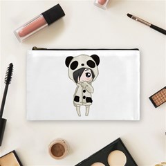 Kawaii Panda Girl Cosmetic Bag (medium)  by Valentinaart