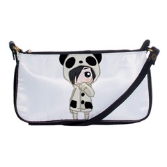 Kawaii Panda Girl Shoulder Clutch Bags by Valentinaart