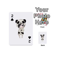 Kawaii Panda Girl Playing Cards 54 (mini)  by Valentinaart