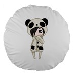 Kawaii Panda Girl Large 18  Premium Round Cushions Front