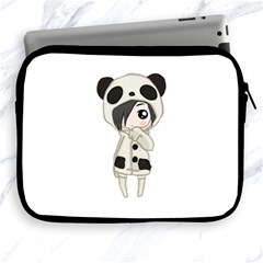 Kawaii Panda Girl Apple Ipad 2/3/4 Zipper Cases by Valentinaart