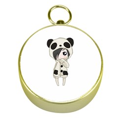 Kawaii Panda Girl Gold Compasses