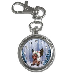 Christmas, Cute Little Piglet With Christmas Hat Key Chain Watches by FantasyWorld7