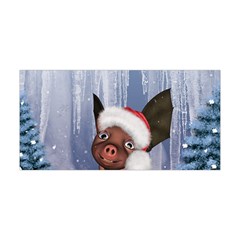 Christmas, Cute Little Piglet With Christmas Hat Yoga Headband