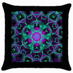 Pattern Throw Pillow Case (black) by gasi