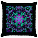 Pattern Throw Pillow Case (Black) Front