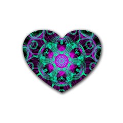 Pattern Rubber Coaster (heart)  by gasi