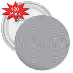 Grey And White Simulated Carbon Fiber 3  Buttons (100 Pack)  by PodArtist