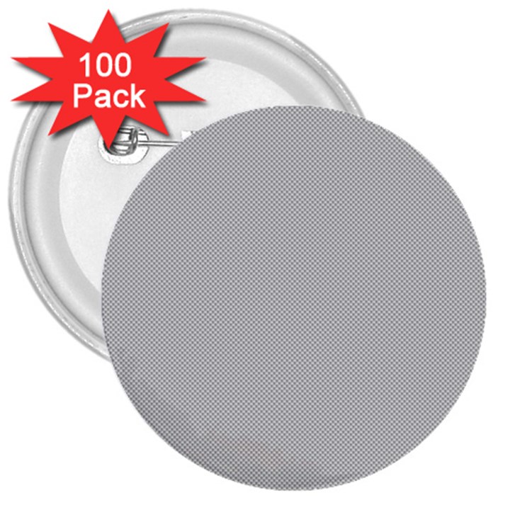 Grey and White simulated Carbon Fiber 3  Buttons (100 pack) 