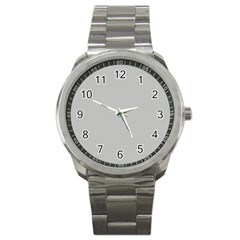 Grey And White Simulated Carbon Fiber Sport Metal Watch by PodArtist