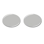 Grey and White simulated Carbon Fiber Cufflinks (Oval) Front(Pair)