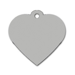 Grey And White Simulated Carbon Fiber Dog Tag Heart (one Side) by PodArtist