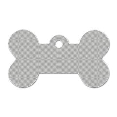 Grey And White Simulated Carbon Fiber Dog Tag Bone (two Sides) by PodArtist