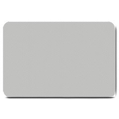 Grey And White Simulated Carbon Fiber Large Doormat  by PodArtist