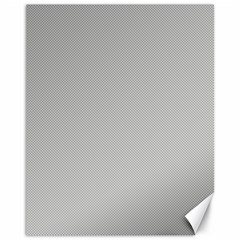 Grey And White Simulated Carbon Fiber Canvas 11  X 14   by PodArtist