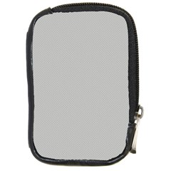 Grey And White Simulated Carbon Fiber Compact Camera Cases by PodArtist