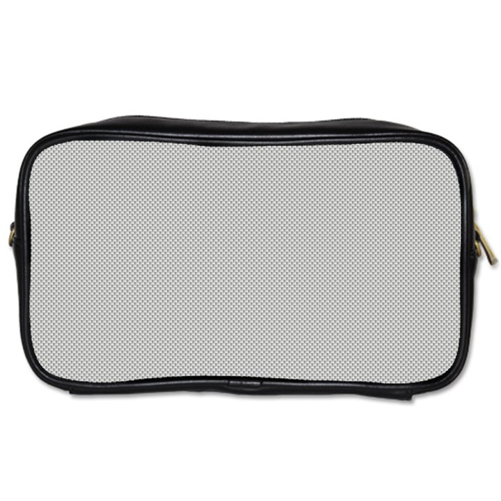 Grey and White simulated Carbon Fiber Toiletries Bags 2-Side