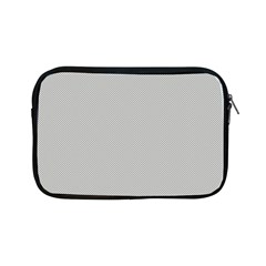 Grey And White Simulated Carbon Fiber Apple Ipad Mini Zipper Cases by PodArtist