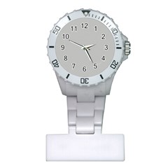 Grey And White Simulated Carbon Fiber Plastic Nurses Watch by PodArtist