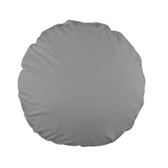 Grey And White Simulated Carbon Fiber Standard 15  Premium Flano Round Cushions by PodArtist