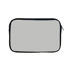 Grey And White Simulated Carbon Fiber Apple Macbook Pro 13  Zipper Case by PodArtist