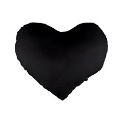 Black Carbon Fiber Standard 16  Premium Heart Shape Cushions by PodArtist