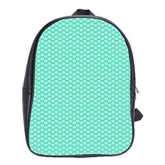 Tiffany Aqua Blue With White Lipstick Kisses School Bag (large) by PodArtist