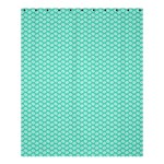 Tiffany Aqua Blue with White Lipstick Kisses Shower Curtain 60  x 72  (Medium)  60 x72  Curtain