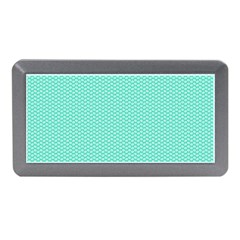 Tiffany Aqua Blue With White Lipstick Kisses Memory Card Reader (mini) by PodArtist