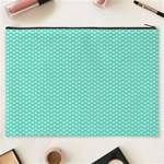 Tiffany Aqua Blue with White Lipstick Kisses Cosmetic Bag (XXXL)  Back