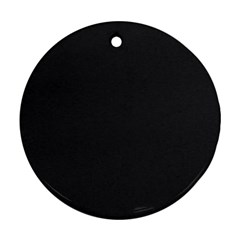 Simulated Black Carbon Fiber Steel Ornament (round) by PodArtist