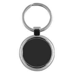 Simulated Black Carbon Fiber Steel Key Chains (round)  by PodArtist