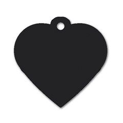 Simulated Black Carbon Fiber Steel Dog Tag Heart (two Sides) by PodArtist